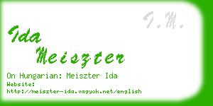 ida meiszter business card